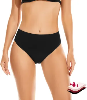 OVRUNS Period Swimwear Bikini Menstrual Leakproof Swim Bottoms Waterproof UV 50  Light Flow for Teens Girls Women