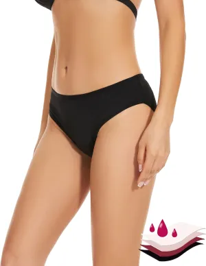 OVRUNS Period Swimwear Bikini Menstrual Leakproof Swim Bottoms Waterproof UV 50  Light Flow for Teens Girls Women