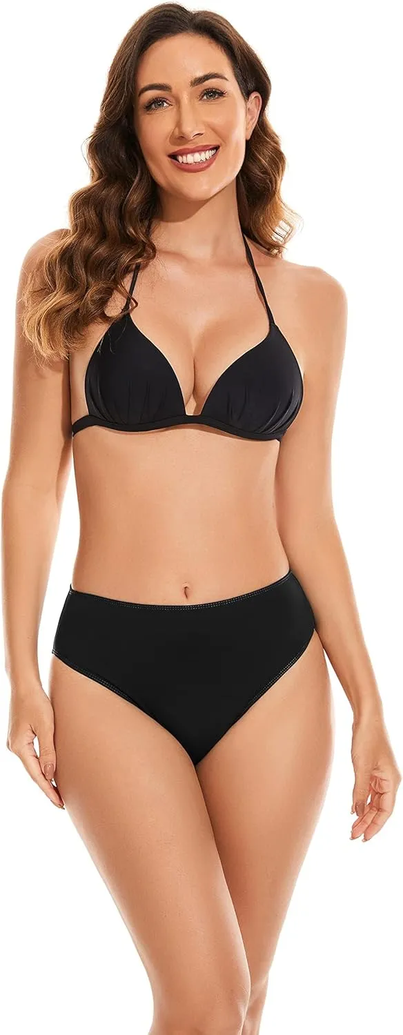 OVRUNS Period Swimwear Bikini Menstrual Leakproof Swim Bottoms Waterproof UV 50  Light Flow for Teens Girls Women