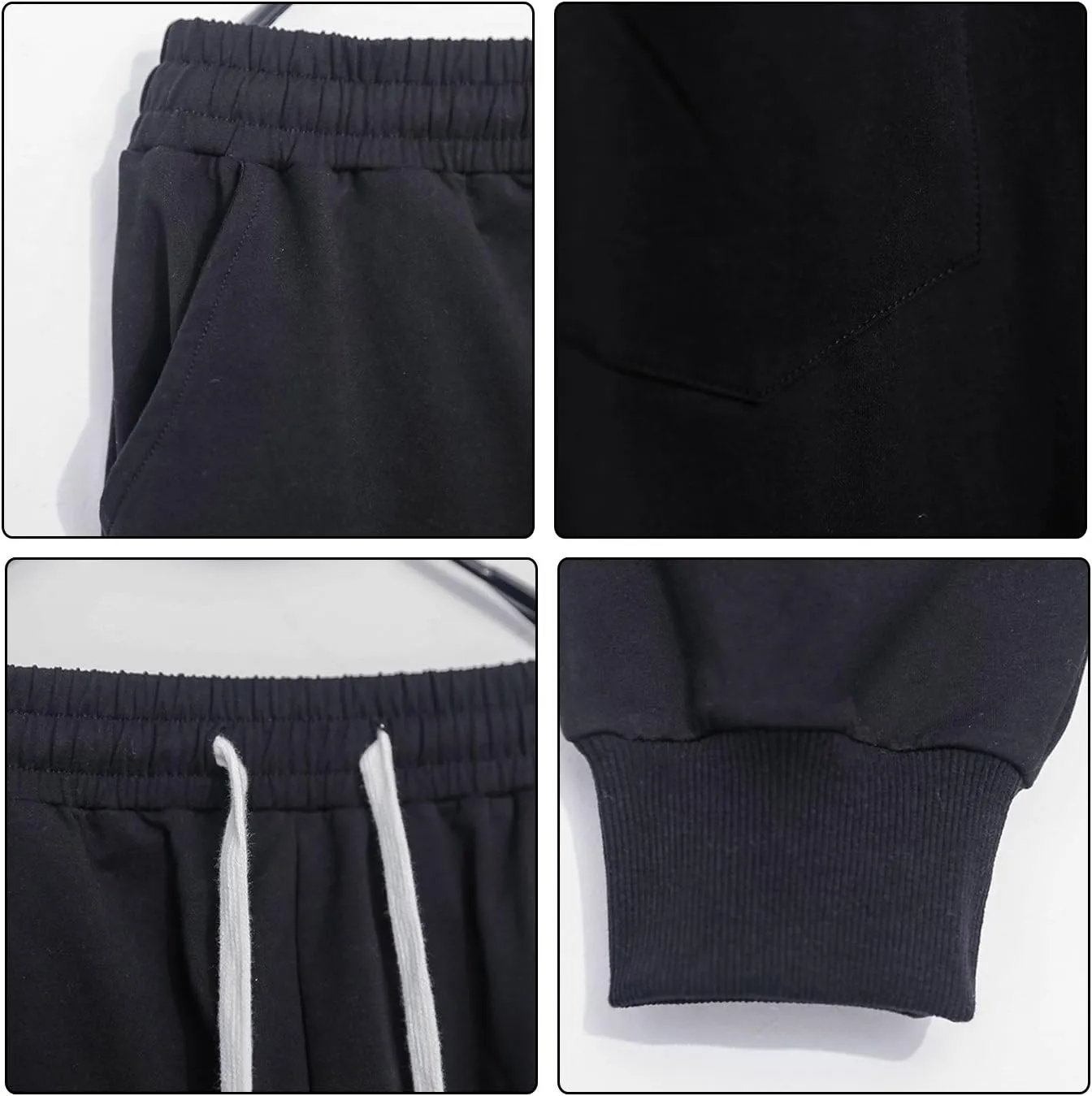 Panegy Men's Hip-hop Pants Casual Jogging Harem Pants Drop Crotch Loose Baggy Black