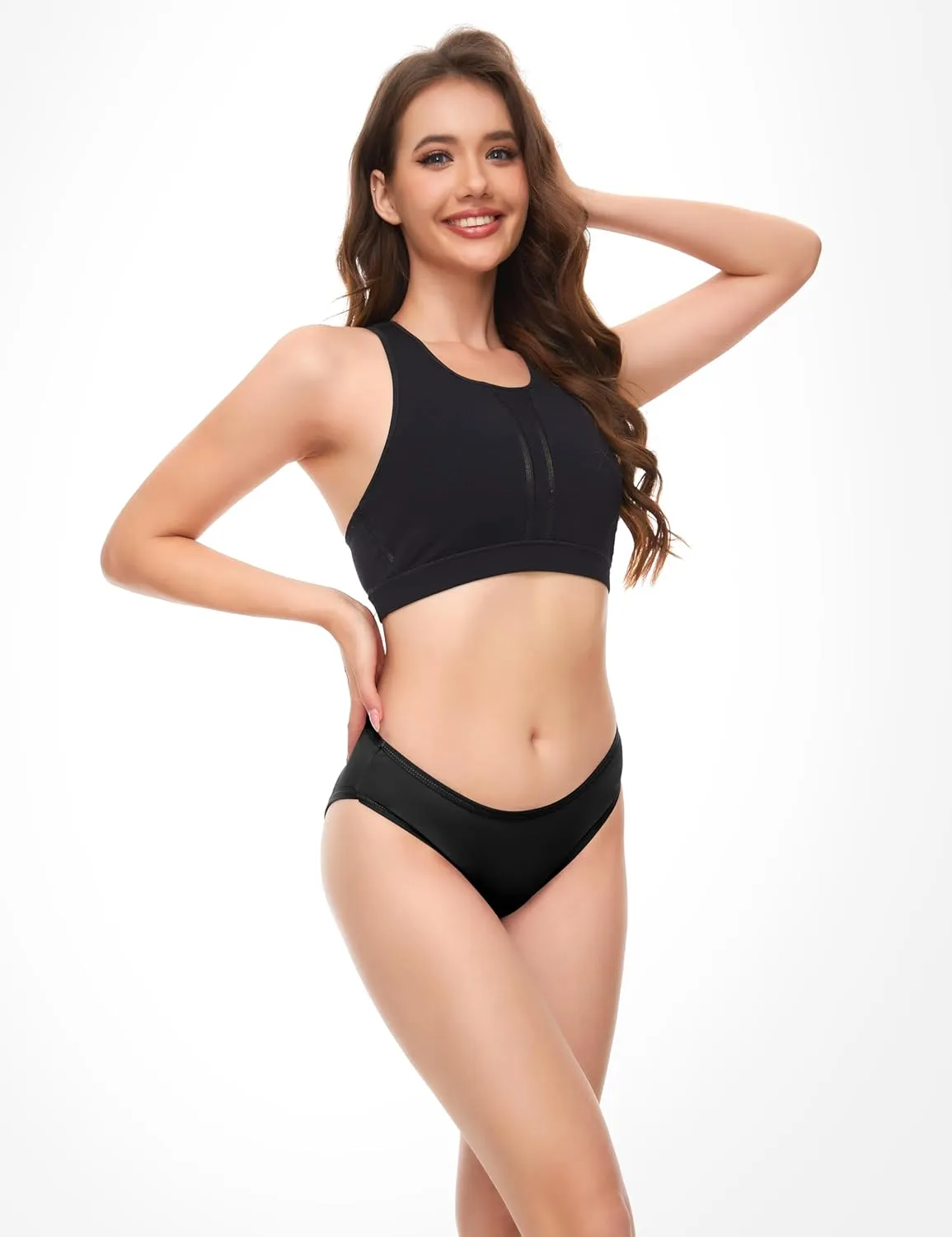 Period Swimwear Leakproof Swim Bikini Bottom Menstrual Swimsuit Waterproof UPF 50  Bathing Suit for Teens Girl Women