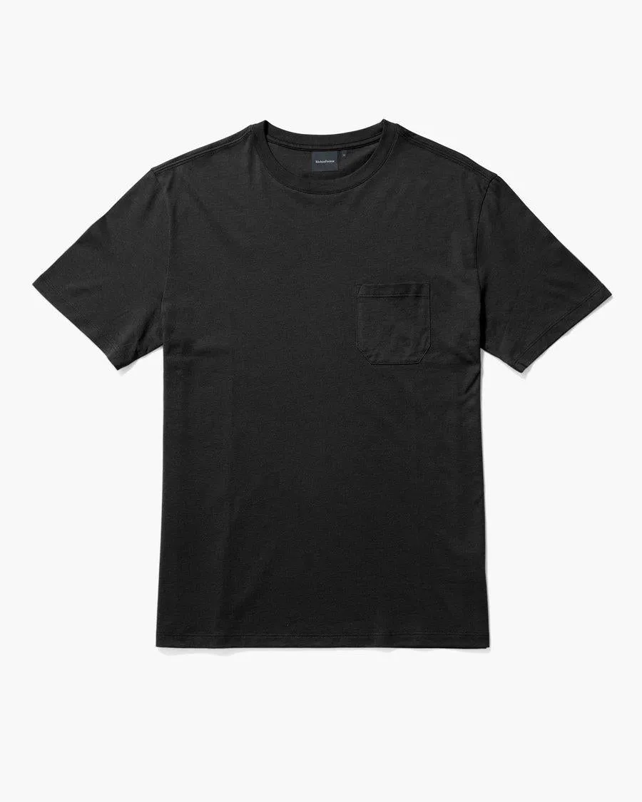 Pima Crew Pocket Tee (Stretch Limo)