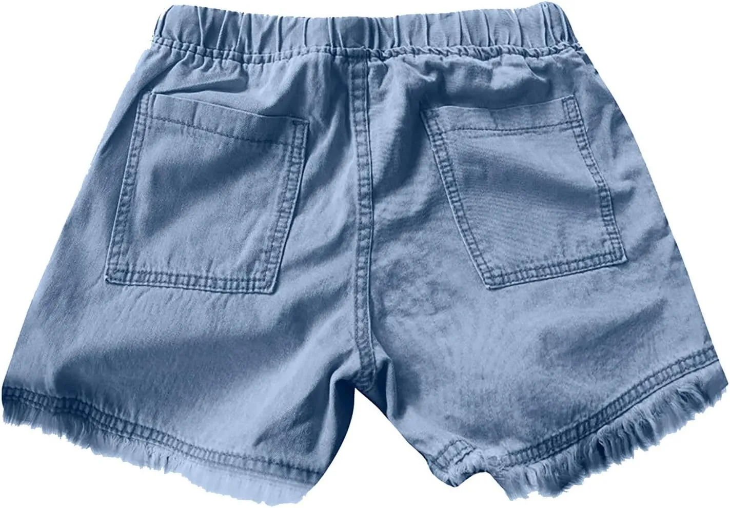 Ripped Jean Shorts Womens Roll Up Stretchy Denim Shorts Summer Low Rise Button Jean Short Casual Blue Jeans