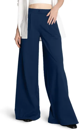 Safort Women's Wide Leg Pants Stretch Dress Pants Loose Leg Palazzo Trousers 28''/31''/34'' for Office Work Business