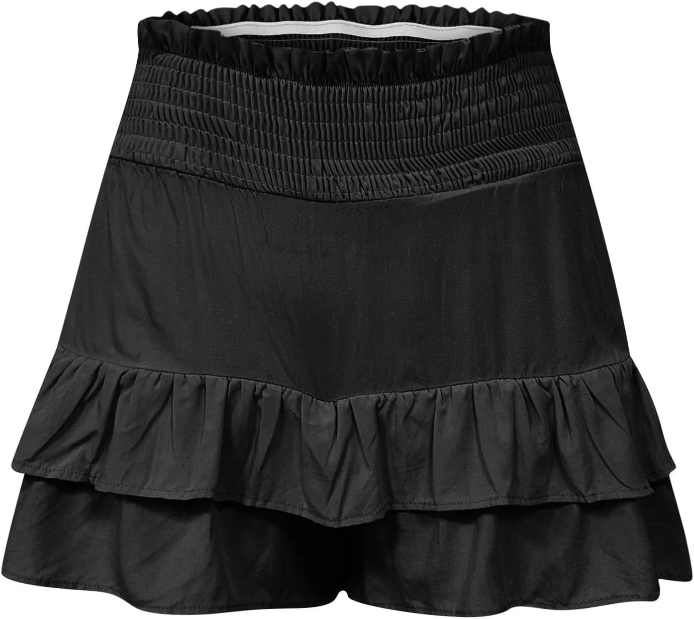 Shorts for Women Ruffled Hem High Waisted Flowy Casual Summer Skirt Shorts Loose Fit Resort Wear Fashion Clothes