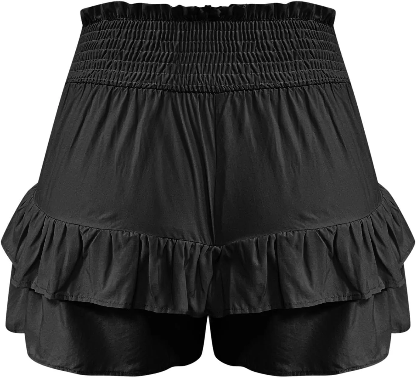 Shorts for Women Ruffled Hem High Waisted Flowy Casual Summer Skirt Shorts Loose Fit Resort Wear Fashion Clothes