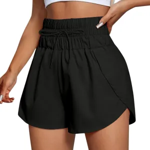 Shorts for Women Summer Casual Wide Leg Loose High Waist Elastic Dressy Beach Shorts 2025 Outfits Comfy Clothes