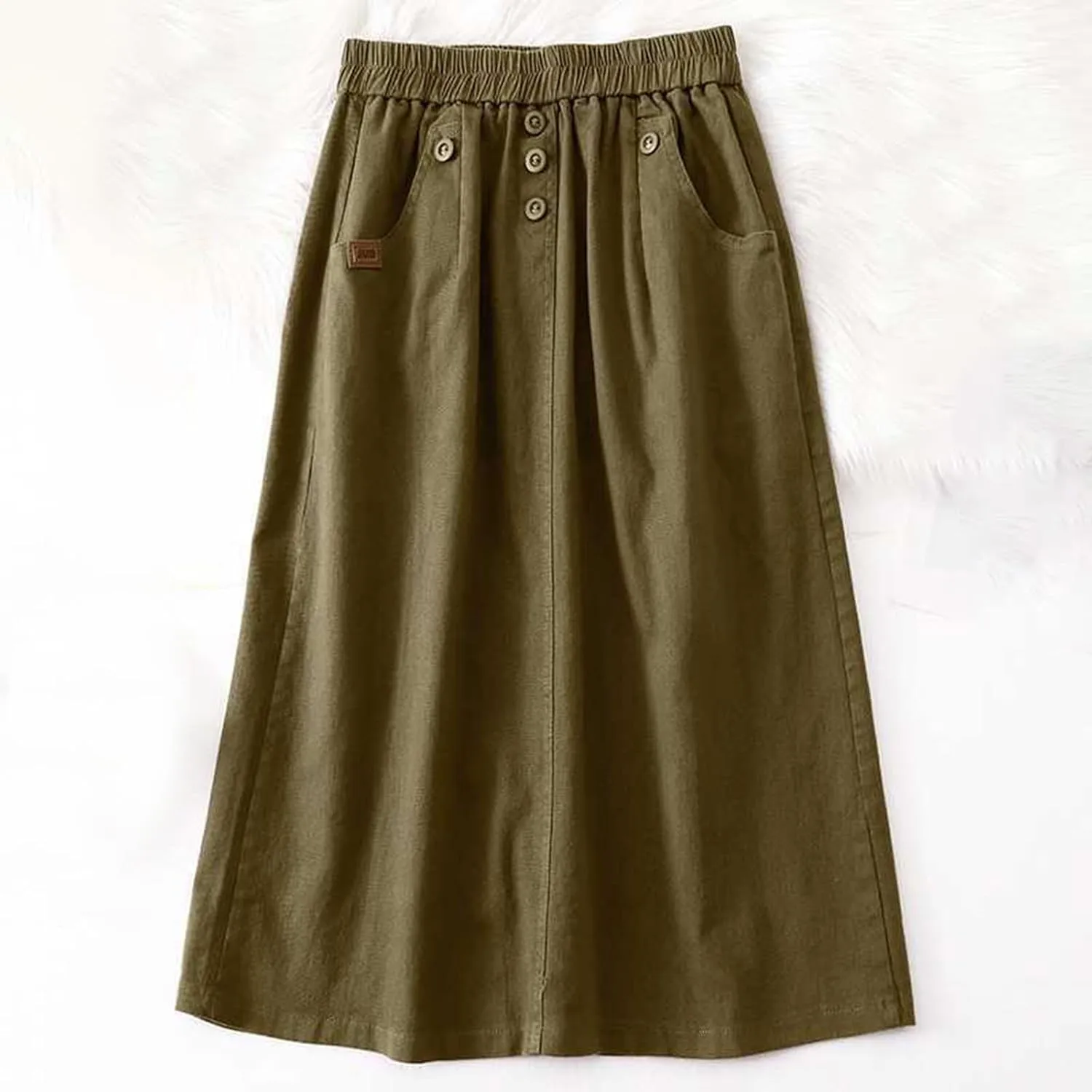 Skirts for Women Summer 2024 Elastic High Waisted Midi Skirt Swing a Line Casual Loose Flowy Vintage Pleated Skirts