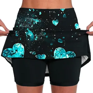 Skorts for Woman High Waisted Athletic Shorts Tennis Golf Yoga Skirts with Built in Shorts Beach Vacation Outfits
