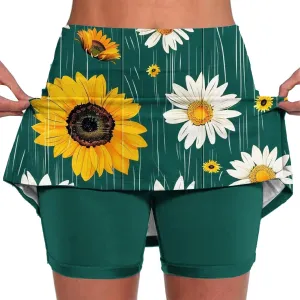 Skorts for Woman High Waisted Athletic Shorts Tennis Golf Yoga Skirts with Built in Shorts Beach Vacation Outfits