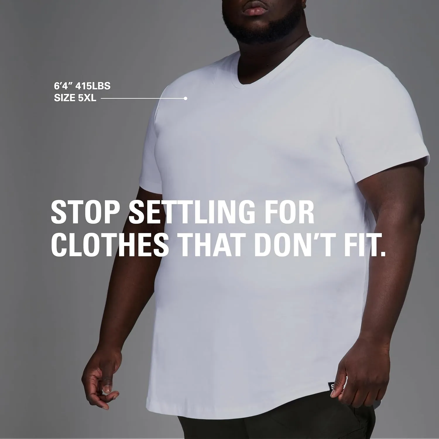 STRONGSIZE V-Neck T-Shirts for Men  Big and Tall Mens Stretch T Shirt