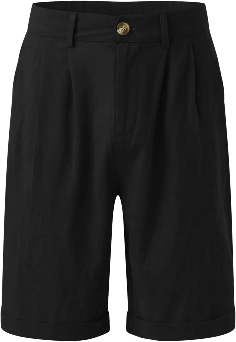 SUWBMHWE Mens Dress Shorts Casual Summer Pleated Front Work Golf Chino Shorts Button Waist Lightweight Beach Vacation Outfits