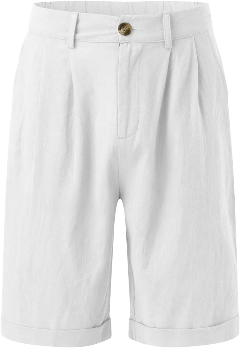 SUWBMHWE Mens Dress Shorts Casual Summer Pleated Front Work Golf Chino Shorts Button Waist Lightweight Beach Vacation Outfits