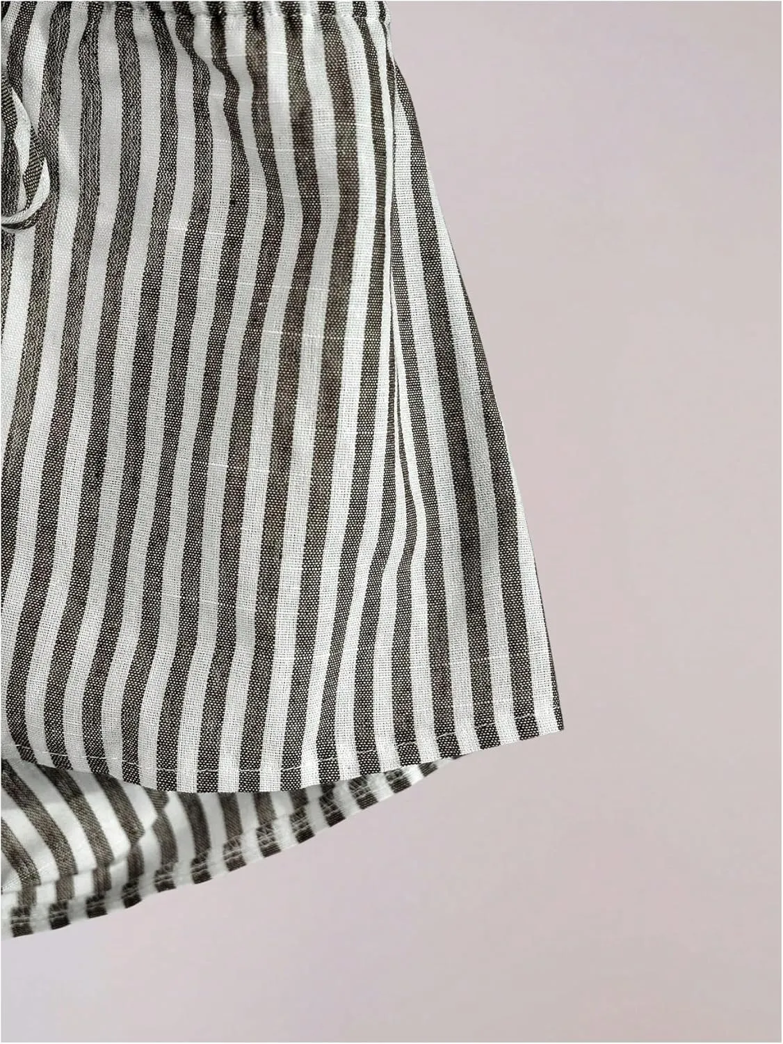 SweatyRocks Women's Sexy Striped Tie Front Halter Tops Sleeveless Drawstring Summer Cami Tops