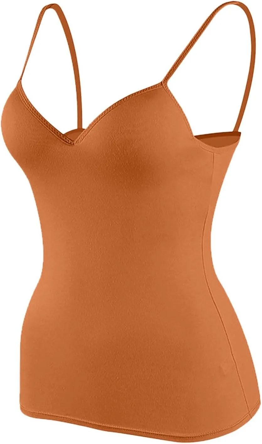 Tank Top with Built in Bra for Women Sports Cami Shirts 2025 Spring Summer Workout Camisoles Sleeveless Under Clothes