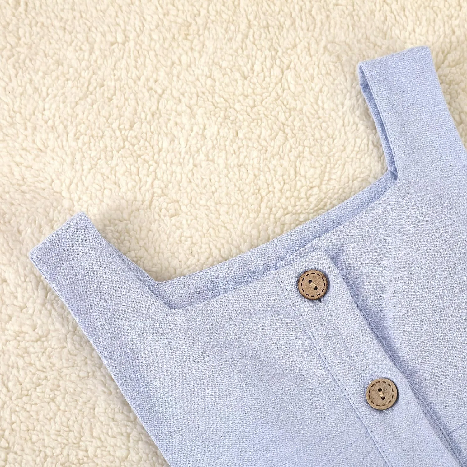Toddler Girl Cotton Linen Summer Dress Suspender Sleeveless Button Beach Girls Sundress