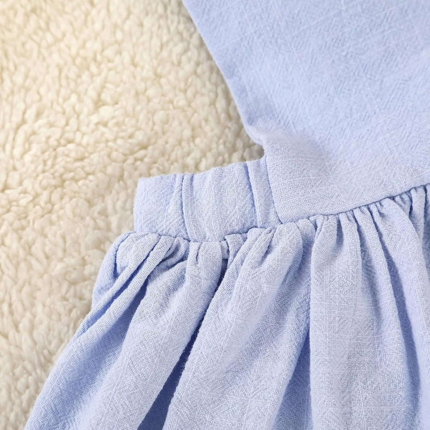 Toddler Girl Cotton Linen Summer Dress Suspender Sleeveless Button Beach Girls Sundress