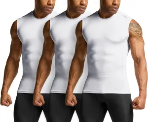 TSLA Men's Sleeveless Workout Shirts, Dry Fit Running Compression Cutoff Shirts, Athletic Training Tank Top