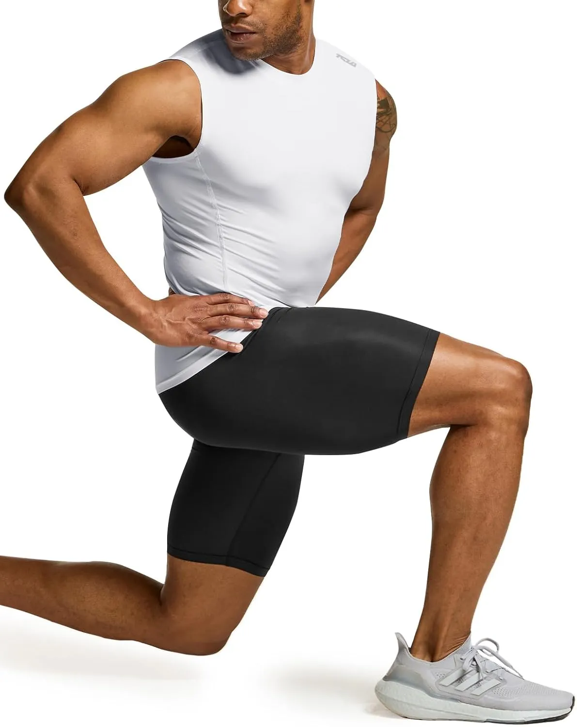 TSLA Men's Sleeveless Workout Shirts, Dry Fit Running Compression Cutoff Shirts, Athletic Training Tank Top