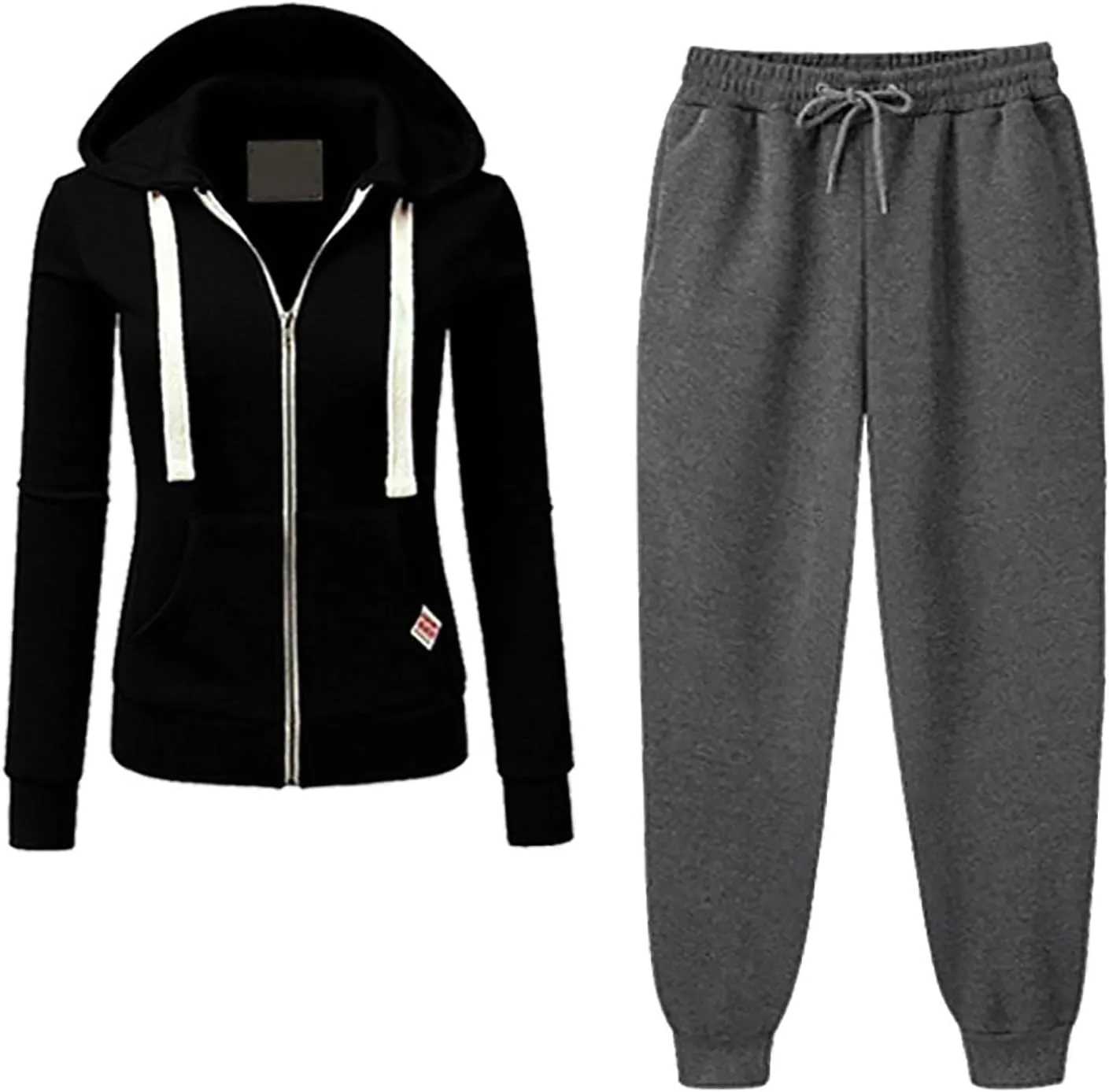 Two Piece Outfits for Women Tracksuit Sweat Suits Workout Jogging Sets Zip Up Hoodies and Sweatpants with Pockets