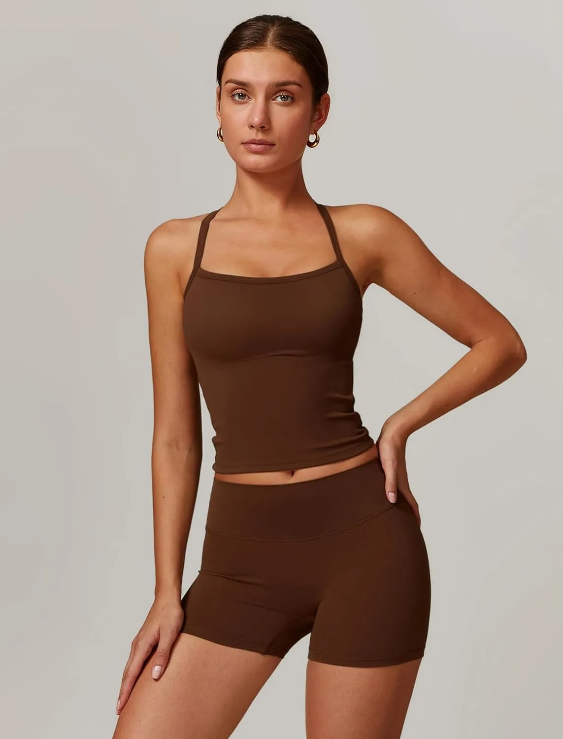 Two Piece Workout Sets For Women Tank Top Matching High Waist Booty Lifting Shorts Gym Yoga Active Wear Outfits