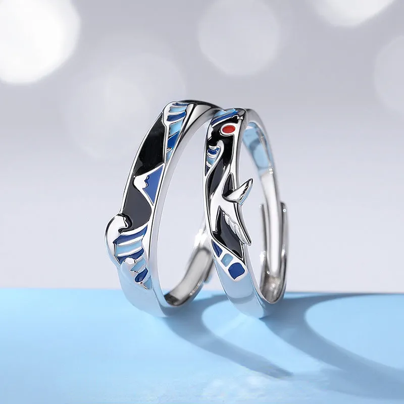 Ukiyo-e Style Matching Wedding Bands