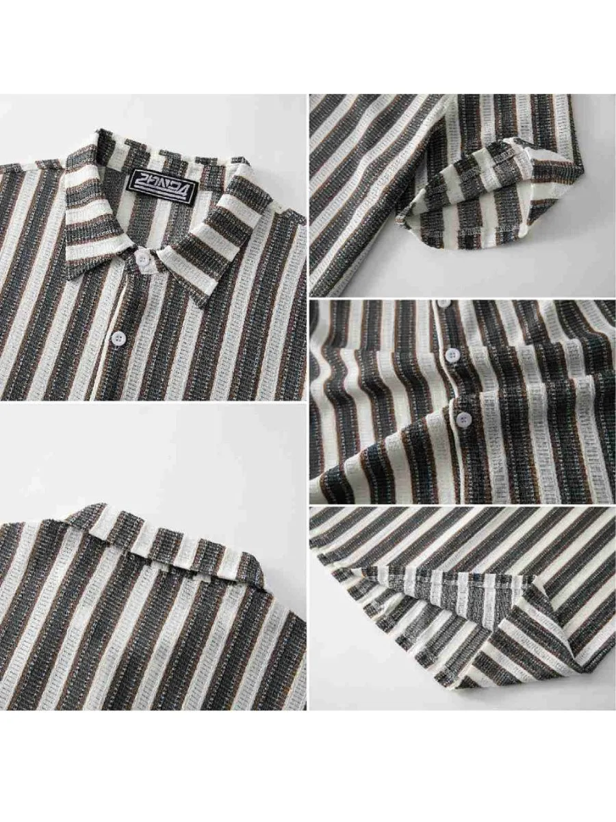 Vintage Striped Casual Shirt
