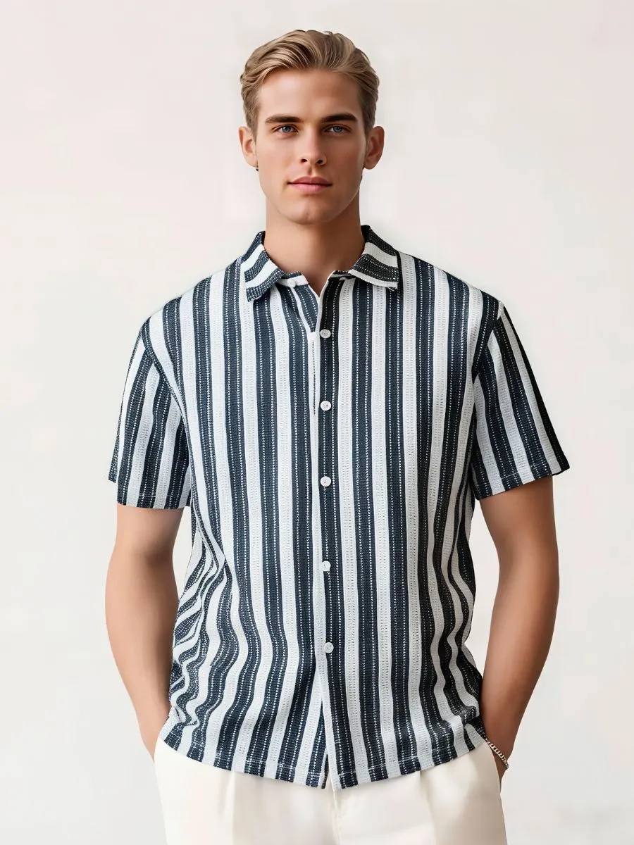 Vintage Striped Casual Shirt