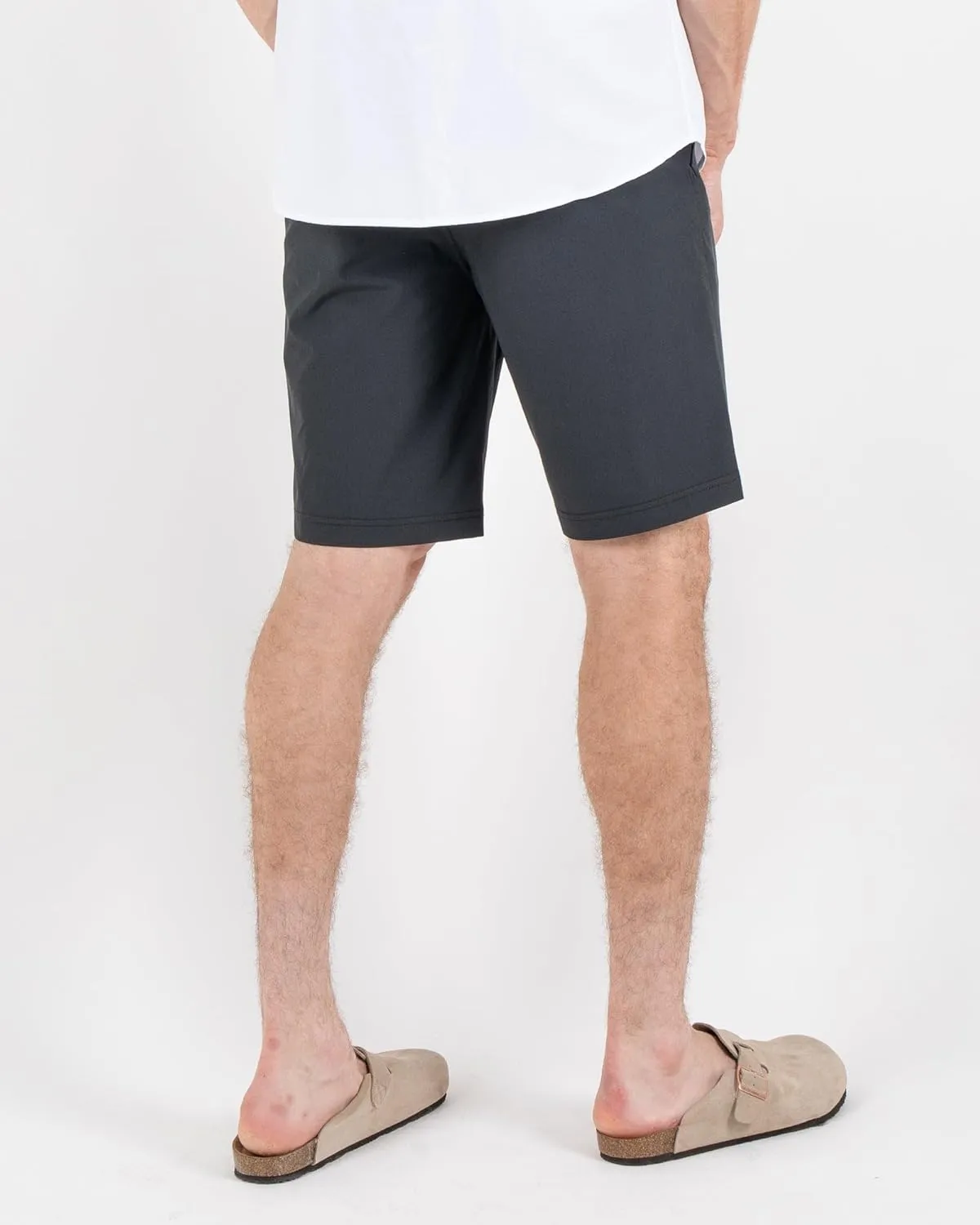 Visive Mens Shorts for Men, Hybrid Casual Golf Dress Flat Front Quick Dry Stretch Board Shorts, Lightweight Chino Short