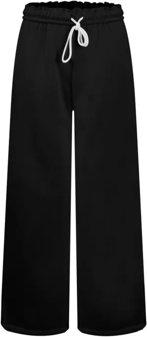 Wide Leg Sweatpants for Women Drawstring High Waisted Lounge Trousers Elastic Waist Baggy Casual Pants with Pockets