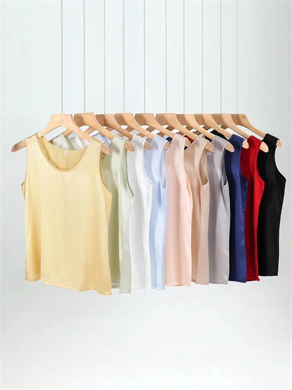 Women's Camisole Tank Tops Satin Tank Tops Basic Tank Shirt Silky Camisole