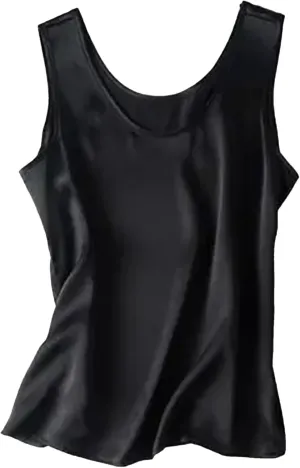 Women's Camisole Tank Tops Satin Tank Tops Basic Tank Shirt Silky Camisole
