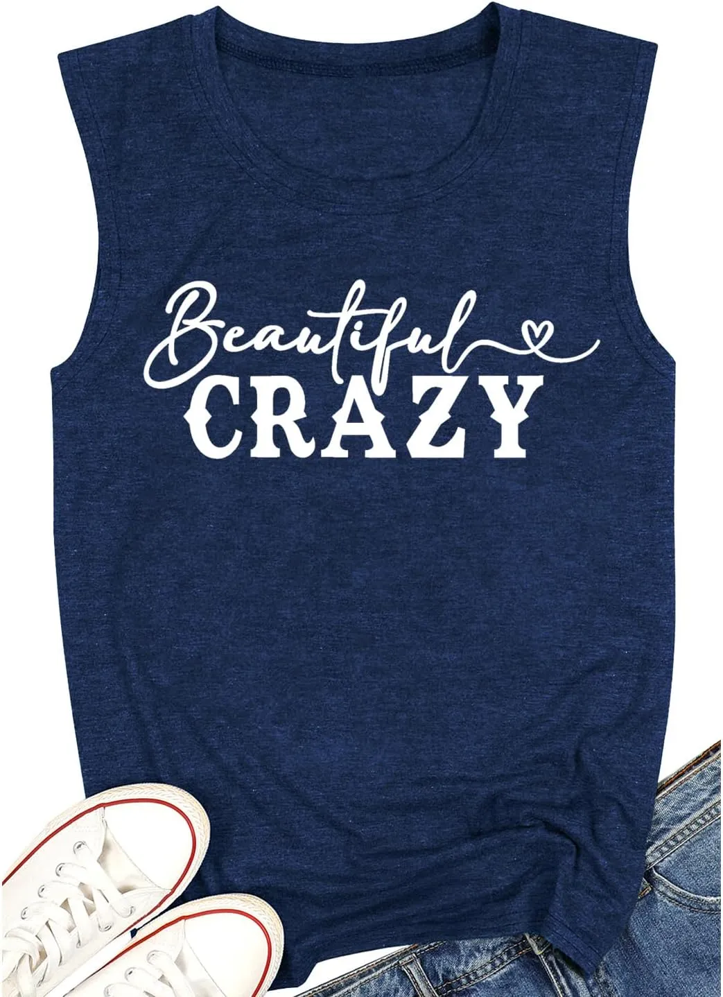 Womens Country Music Tank Tops Beautiful Crazy Shirts Girls Country Life Sleeveless Tops