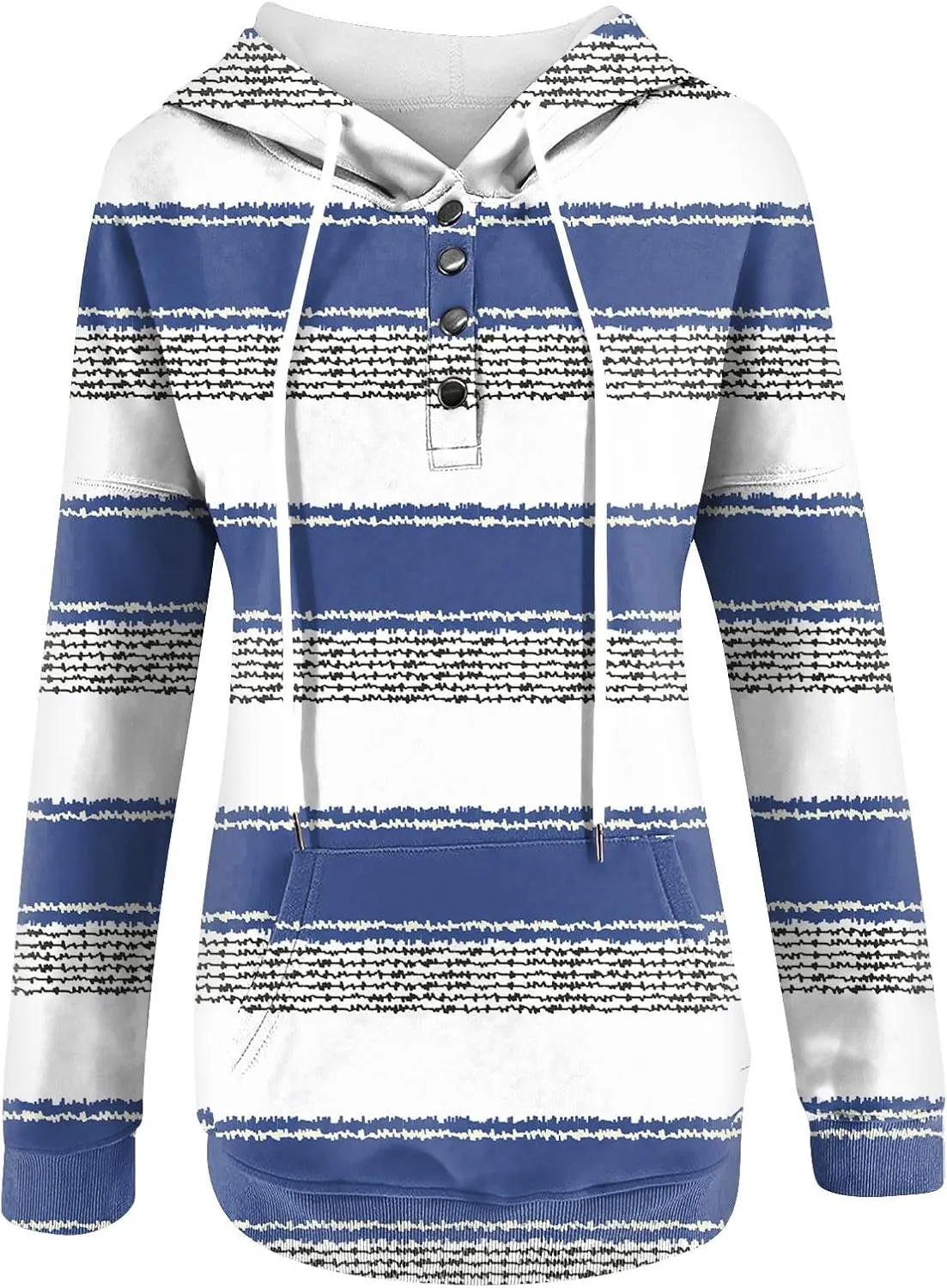 Womens Fall Sweatshirts 2024 Hoodies Button Collar Drawstring Pullover Casual Long Sleeve Tops Shirts