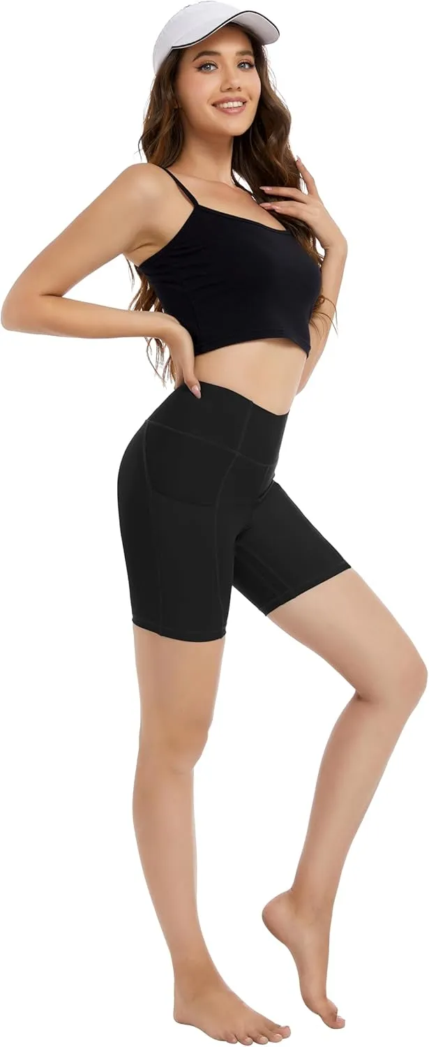 Womens Period Swim Shorts High Waisted Board Shorts with Pockets UPF 50  Menstrual Swimwear Quick Dry Swimsuit Bottoms