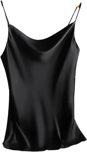 Women's Satin Silk Tank Tops Female Summer Spaghetti Strap Basic Tops Sleeveless Camisoles