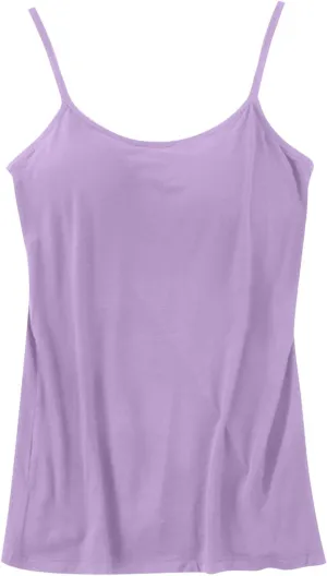 Women's Shelf Bra Camisole Tops Adjustable Spaghetti Strap Built in Bra Cami Tank Tops Relaxed Fit Cotton Undershirts