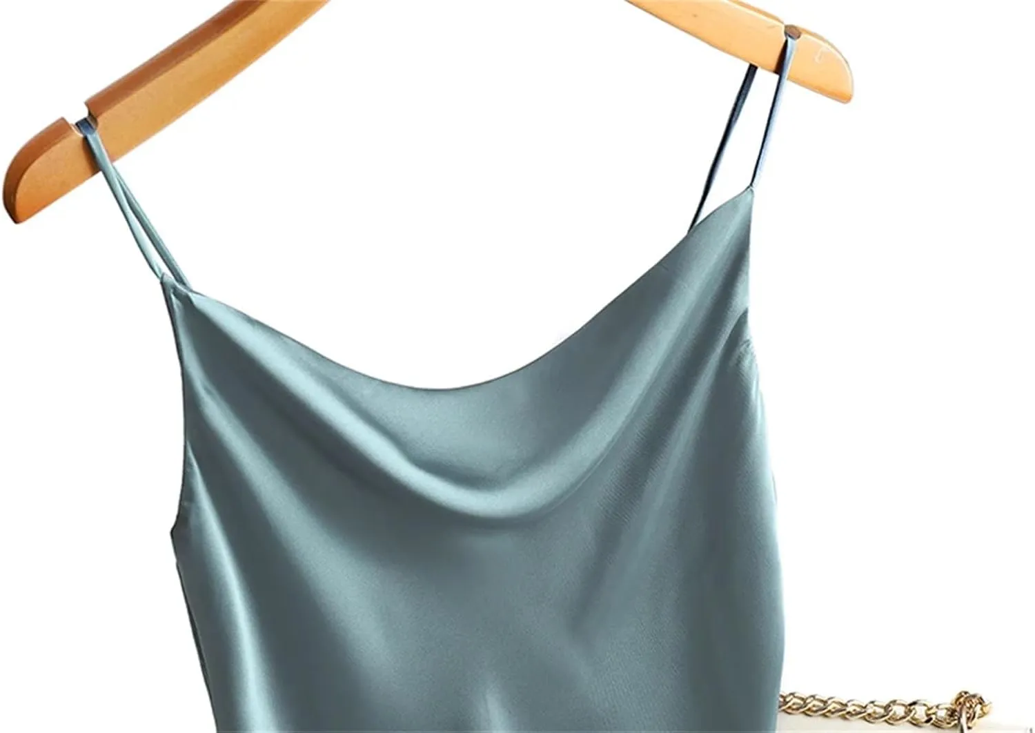 Women's Silk Satin Tank Tops for Women Trendy Summer Sexy Spaghetti Strap Sleeveless Camisole Camis Vest