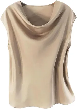 Women's Silk Sleeveless Vest Silk Satin Tank Tops Tops for Women Trendy Camisole
