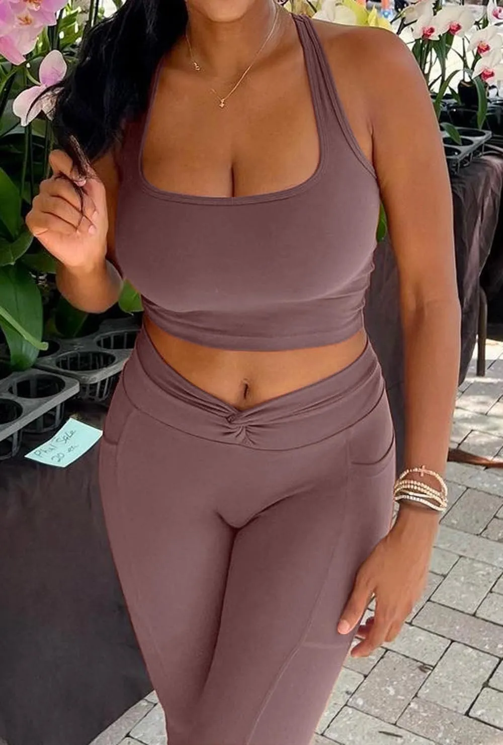 Womens Solid Square Neck Sleevless Crop Tops Summer Casual Basic Racerback Tank Tops