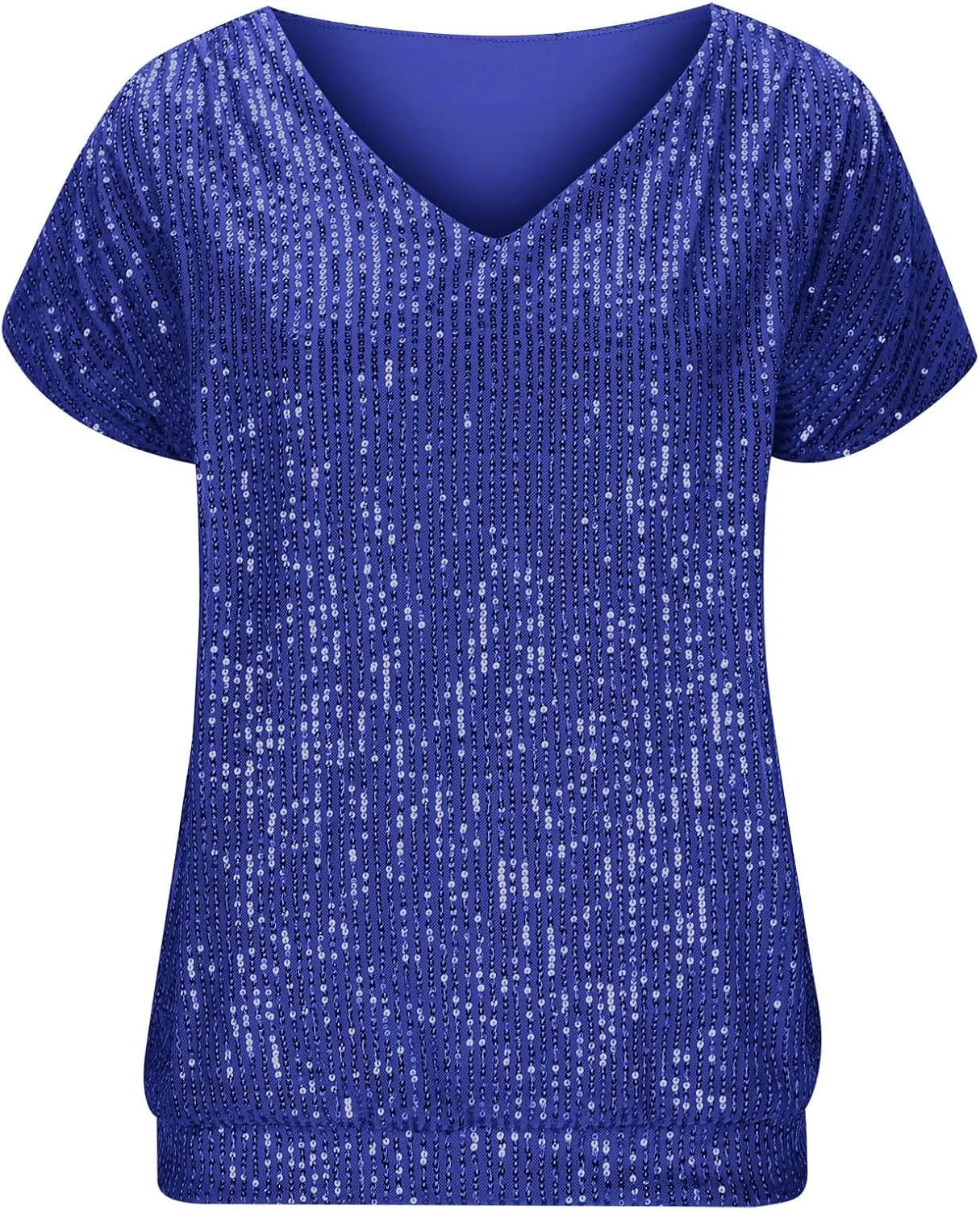 Womens Sparkle Sequin Top - Shimmer Glitter Blouses V Neck Cap Sleeve Club Party Shirts Disco Concert Tanks Tops 2025