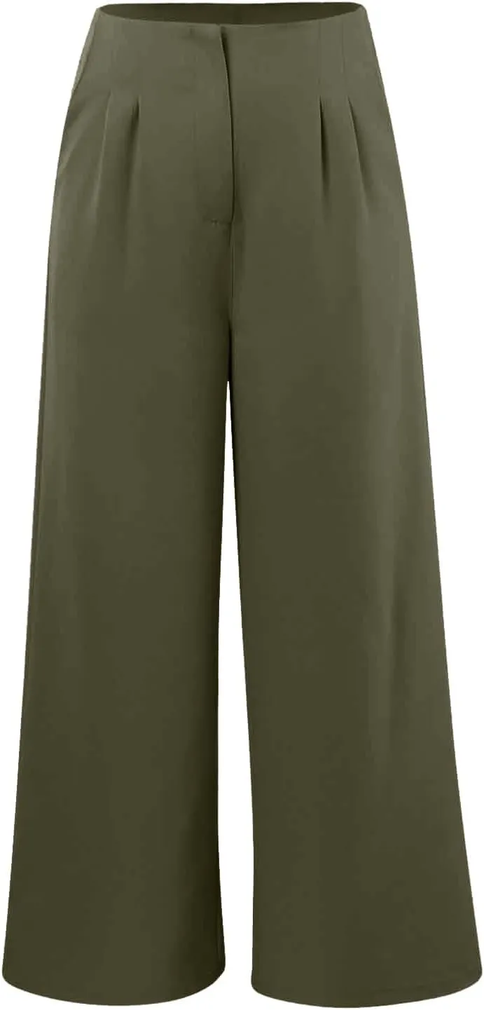 Womens Two Piece Outfits Summer Comfy Sets Sleeveless button down jacket baggy wide leg Blazer Pant workout tracksuit