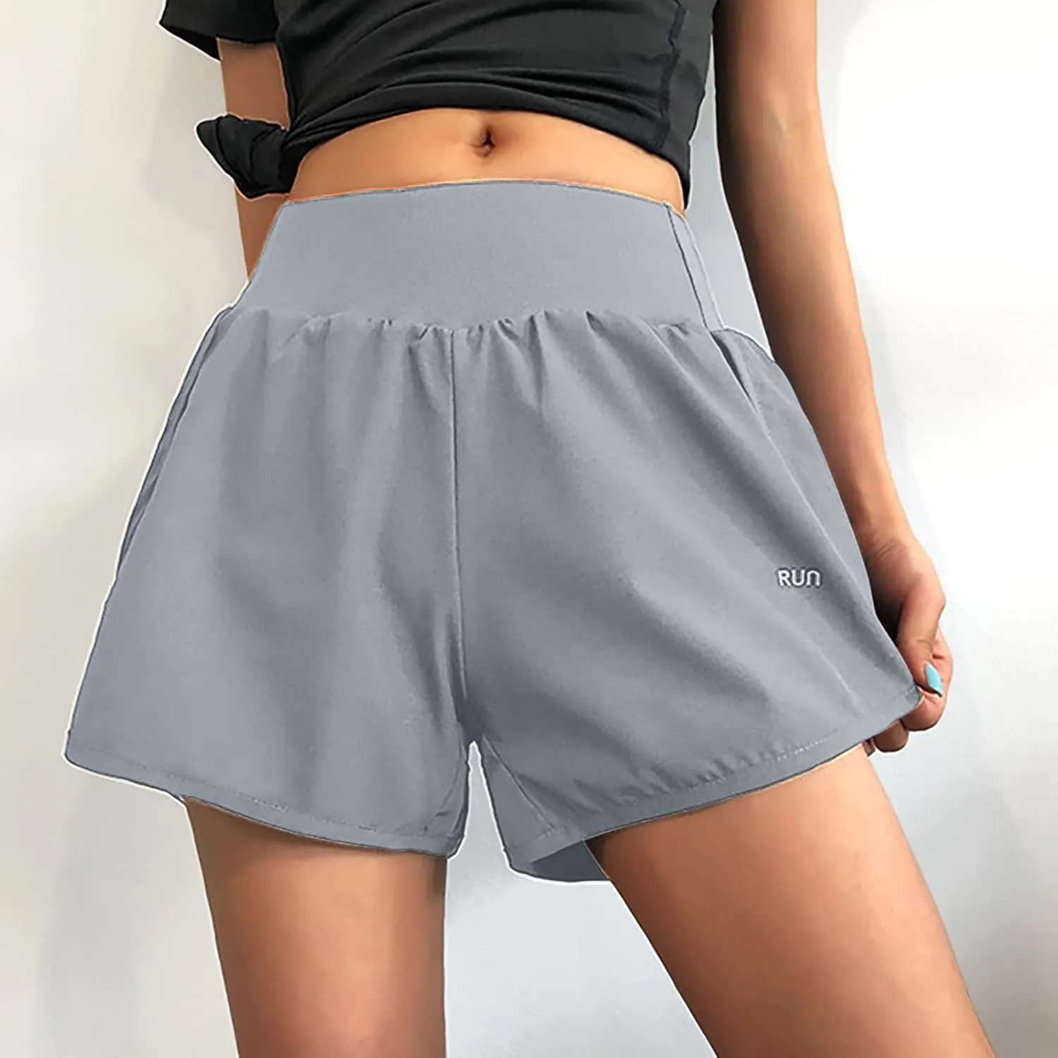 Yoga Shorts for Women Running Quick Dry Shorts Workout Lightweight Soft Elastic High Waisted Gym Smooth Short Pant