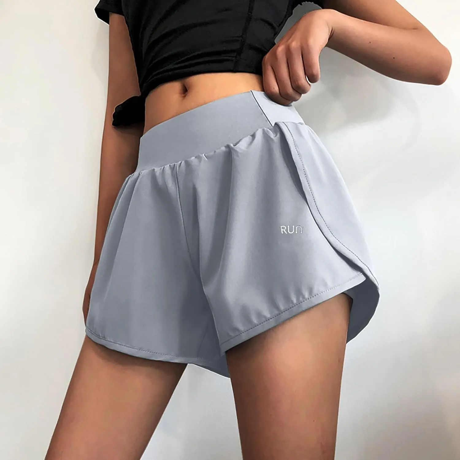 Yoga Shorts for Women Running Quick Dry Shorts Workout Lightweight Soft Elastic High Waisted Gym Smooth Short Pant