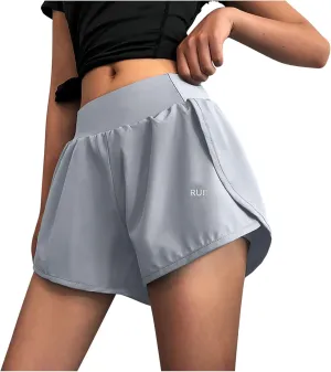 Yoga Shorts for Women Running Quick Dry Shorts Workout Lightweight Soft Elastic High Waisted Gym Smooth Short Pant