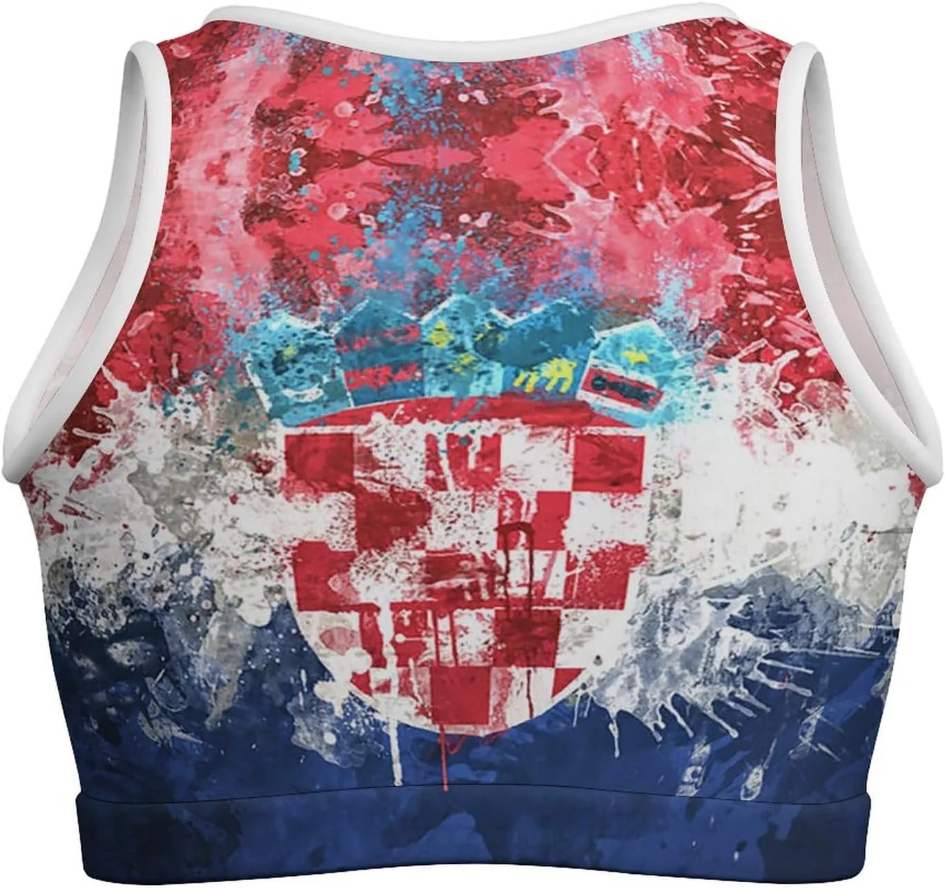 Zakqeik Womens Mauritania Flag Tank Tops Workout Cropped Casual Summer Camisole Sleeveless Tops