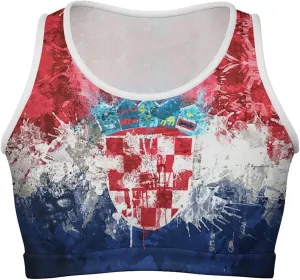 Zakqeik Womens Mauritania Flag Tank Tops Workout Cropped Casual Summer Camisole Sleeveless Tops