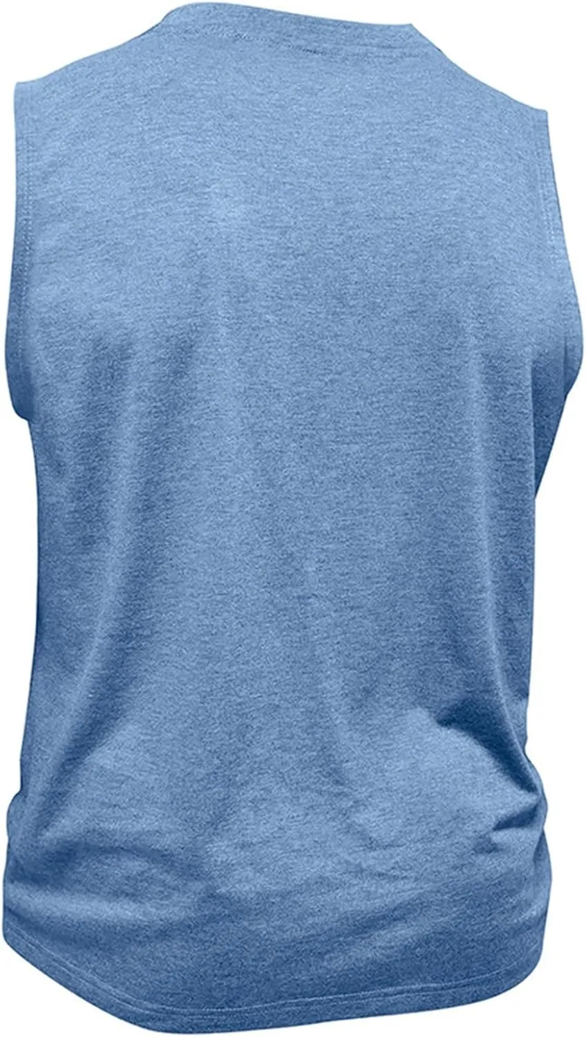 ZYXTIM Men's Muscle Henley Shirts Sleeveless V Neck Button Up Polo Shirts Gym Workout Athletic Running Beach Summer Tank Tops